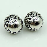 2 PCS 925 Stamp Sterling Silver Vintage Round Bead WSP191X2 Wholesale: See Discount Coupons in Item Details
