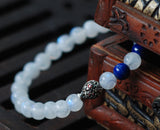 Women's Moonstone Lapis Sterling Silver Bracelet 925 Marcasite Fish DiyNotion Handmade BR002