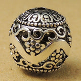 S925 Sterling Silver 16x15mm Vintage Celtic  Ellipse Bead Charm WSP017 Wholesale Retail