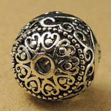 S925 Sterling Silver 16x15mm Vintage Celtic  Ellipse Bead Charm WSP017 Wholesale Retail