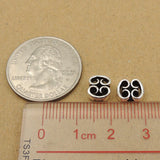 S925 Stamped Sterling Silver 8x7mm Vintage Mantra Bead Charm WSP058 Wholesale Retail