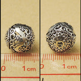 S925 Sterling Silver 16x15mm Vintage Celtic  Ellipse Bead Charm WSP017 Wholesale Retail