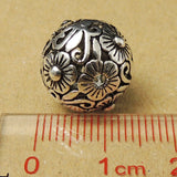 S925 Sterling Silver 14x14mm Vintage Celtic Round Bead Charm WSP018 Wholesale Retail