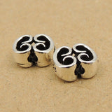 S925 Stamped Sterling Silver 8x7mm Vintage Mantra Bead Charm WSP058 Wholesale Retail