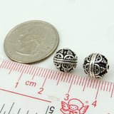 S925 Sterling Silver 9X9mm Vintage Celtic Round Bead Charm Spacer WSP127 Wholesale Retail