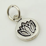 S925 Stamped Sterling Silver 9x12mm Lotus Flower Vintage Bracelet Pendant/Charm WSP109 Wholesale Retail