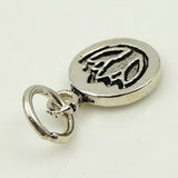 S925 Stamped Sterling Silver 9x12mm Lotus Flower Vintage Bracelet Pendant/Charm WSP109 Wholesale Retail