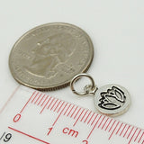 S925 Stamped Sterling Silver 9x12mm Lotus Flower Vintage Bracelet Pendant/Charm WSP109 Wholesale Retail