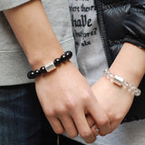 Men's Women Black Onyx Sterling Silver Bracelet 925 Charm Gemstone DiyNotion Handmade BR069