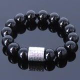 Men's Women Black Onyx Sterling Silver Bracelet 925 Charm Gemstone DiyNotion Handmade BR069