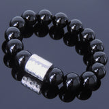 Men's Women Black Onyx Sterling Silver Bracelet 925 Charm Gemstone DiyNotion Handmade BR069
