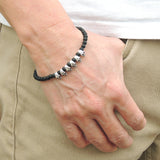 Men's Women Lava Rock Sterling Silver Skull Bracelet 925 Celtic Skull Clasp DiyNotion Handmade BR350