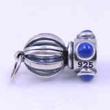 S925 Sterling Stamped Sterling Silver Hand-painted Crown Pendant for Mothers Day WSP260