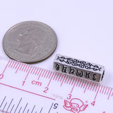 S925 Stamped Sterling Silver OM Charm Buddhism Mala Mantra Jewelry Making WSP220