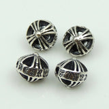 4 PCS S925 Sterling Silver 5x6mm Celtic Cross Bead Spacer WSP188X4 Wholesale Retail