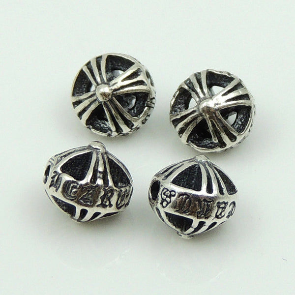 4 PCS S925 Sterling Silver 5x6mm Celtic Cross Bead Spacer WSP188X4 Wholesale Retail