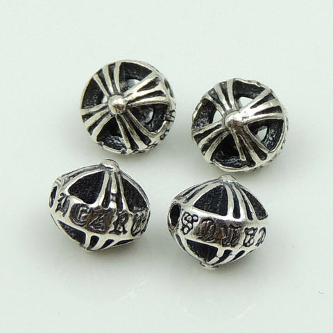 4 PCS S925 Sterling Silver 5x6mm Celtic Cross Bead Spacer WSP188X4 Wholesale Retail