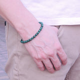 Men's Women Malachite Sterling Silver Bracelet 925 Spacer Clasp Gemstone DiyNotion Handmade BR354