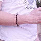 Handmade Men Women Garnet Bracelet Natural Grade AAA Gemstone Red Wine Color DiyNotion BR358E