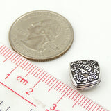 Sterling Silver 925 Vintage Chinese Lucky Flat Bead Charm WSP165 Wholesale: See Discount Coupons in Item Details