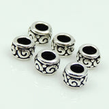 6 PCS Sterling Silver 925 Vintage Lucky Spacer Bead Charm WSP207 Wholesale: See Discount Coupons in Item Details