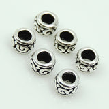 6 PCS Sterling Silver 925 Vintage Lucky Spacer Bead Charm WSP207 Wholesale: See Discount Coupons in Item Details