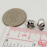 2 PCS Sterling Silver 925 Vintage Celtic Skull Bead Charm Spacer WSP215x2 Wholesale: See Discount Coupons in Item Details
