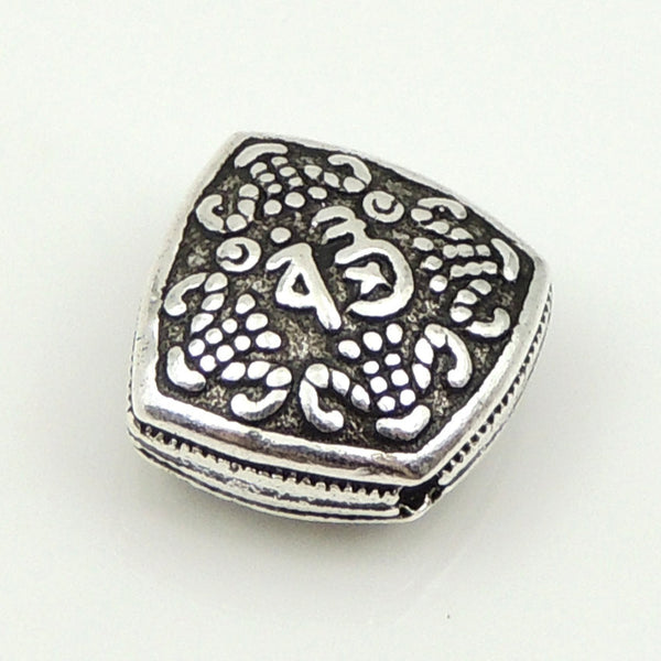 Sterling Silver 925 Vintage Chinese Lucky Flat Bead Charm WSP165 Wholesale: See Discount Coupons in Item Details