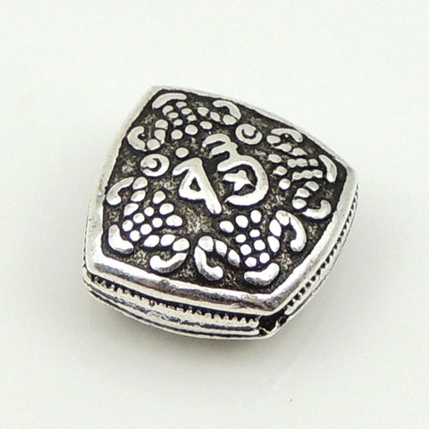 Sterling Silver 925 Vintage Chinese Lucky Flat Bead Charm WSP165 Wholesale: See Discount Coupons in Item Details