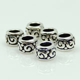6 PCS Sterling Silver 925 Vintage Lucky Spacer Bead Charm WSP207 Wholesale: See Discount Coupons in Item Details