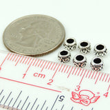 6 PCS Sterling Silver 925 Vintage Lucky Spacer Bead Charm WSP207 Wholesale: See Discount Coupons in Item Details