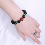 Handmade Men Women Gemstone Bracelet Black Onyx Red Agate Turquoise 925 Sterling Silver Spacer DiyNotion BR009