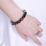 Men's Women Hematite Jasper Stone Bracelet Gemstone DiyNotion Handmade BR096