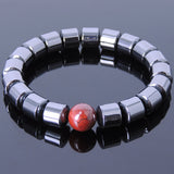 Men's Women Hematite Jasper Stone Bracelet Gemstone DiyNotion Handmade BR096