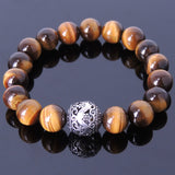 Men's Women Tiger Eye Sterling Silver Bracelet 925 Charm Gemstone DiyNotion Handmade BR024