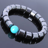 Handmade Men Women Gemstone Elastic Bracelet Hematite Turquoise DiyNotion BR100