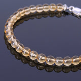 Men Women Gemstone Bracelet High Quality Cirine 925 Sterling Silver Clasp DiyNotion BR381