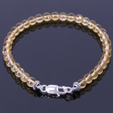 Men Women Gemstone Bracelet High Quality Cirine 925 Sterling Silver Clasp DiyNotion BR381