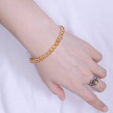 Men Women Gemstone Bracelet High Quality Cirine 925 Sterling Silver Clasp DiyNotion BR381