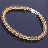 Men Women Gemstone Bracelet High Quality Cirine 925 Sterling Silver Clasp DiyNotion BR381