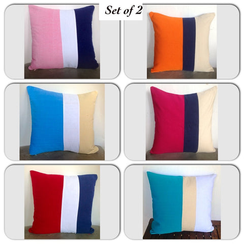 Simple gift ideas for Women, Color Block Pillows, Decorative Covers, Dorm Decor, Nursery Pillows