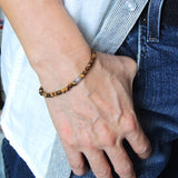 Men's Women Tiger Eye Sterling Silver Bracelet 925 Bead Clasp Gemstone DiyNotion Hadmade BR124