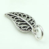 Sterling Silver 925 Vintage Tibetan Leaf Bracelet Pendant/Charm WSP156 Wholesale: See Discount Coupons in Item Details
