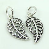 Sterling Silver 925 Vintage Tibetan Leaf Bracelet Pendant/Charm WSP156 Wholesale: See Discount Coupons in Item Details