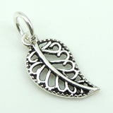 Sterling Silver 925 Vintage Tibetan Leaf Bracelet Pendant/Charm WSP156 Wholesale: See Discount Coupons in Item Details