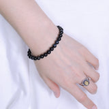 Handmade Men Women Gemstone Bracelet Blue Tiger Eye 925 Sterling Silver Clasp DiyNotion BR390