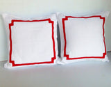 Unique Gift for her,Bedroom decor, Border Pillow Cover,Pillows with borders,