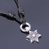 925 Sterling Silver CrossPendant Handmade Adjustable Wax Rope Necklace Men Women DiyNotion NK004