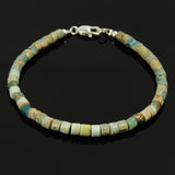 Jasper Stone Anklet Gemstone 925 Sterling Silver Clasp for Men Women DiyNotion Handmade AN004