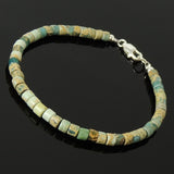 Jasper Stone Anklet Gemstone 925 Sterling Silver Clasp for Men Women DiyNotion Handmade AN004